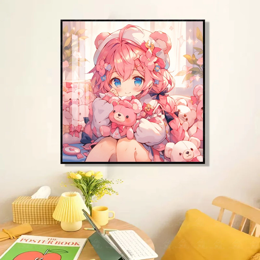 爱阁十字绣可爱女孩升级版新款小件卡通唯美刺绣装饰画手工线绣