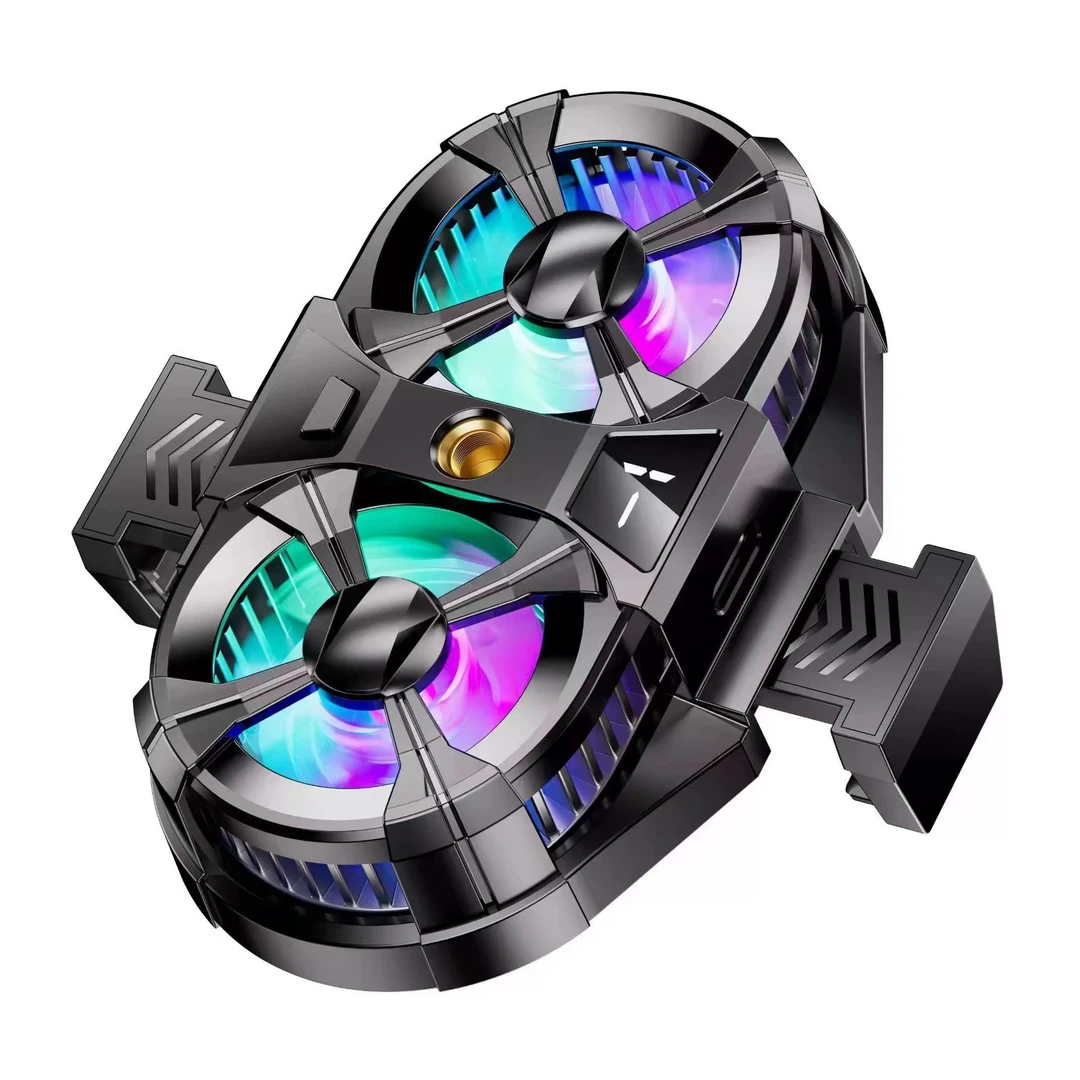 手机直播散热器半导体制冷背夹直播降温调节炫彩影音产品无线静音