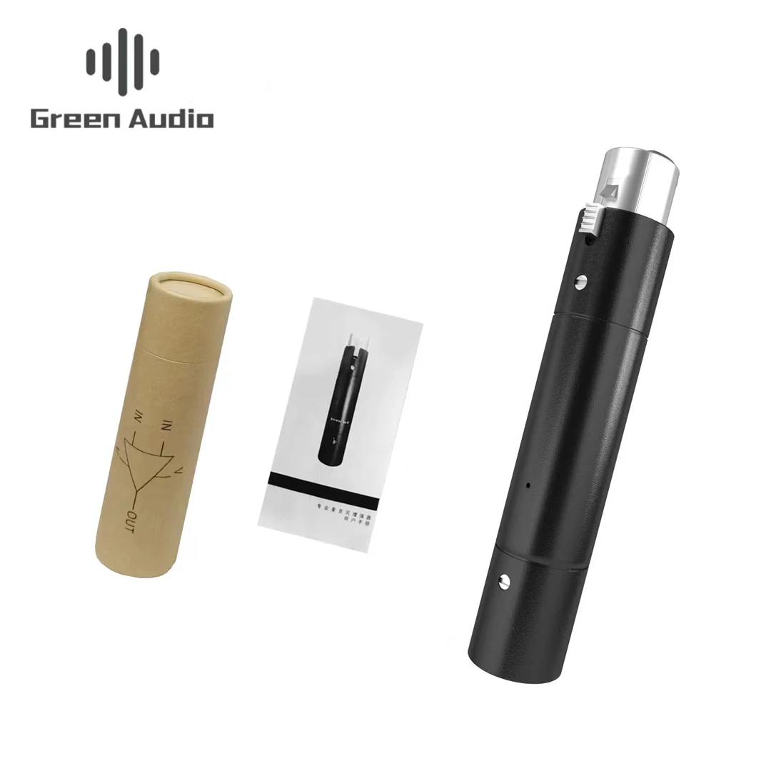 绿音电子48v动圈话筒话放舞台麦克风便携降低底噪干净增益放大器