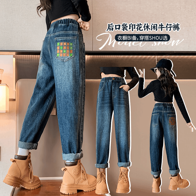 裤子休闲春秋女童中大童