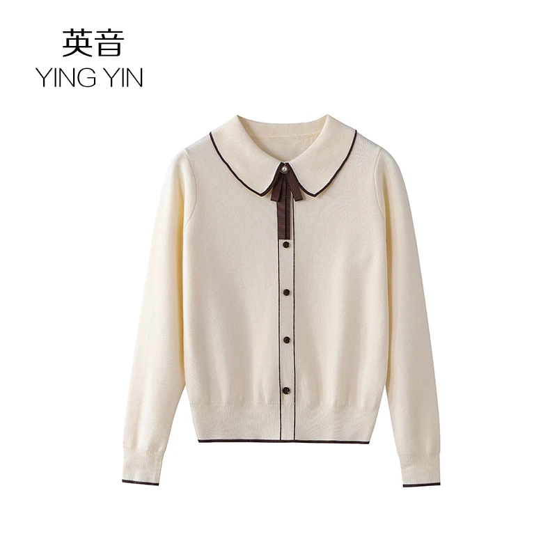 【英音YINGYIN】小香风宽松针织衫女秋冬长袖毛衣洋气高档上衣0024