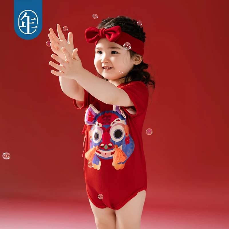 【虎虎生风包屁哈衣】婴儿衣服夏季连体男童包屁衣小孩女宝薄款D