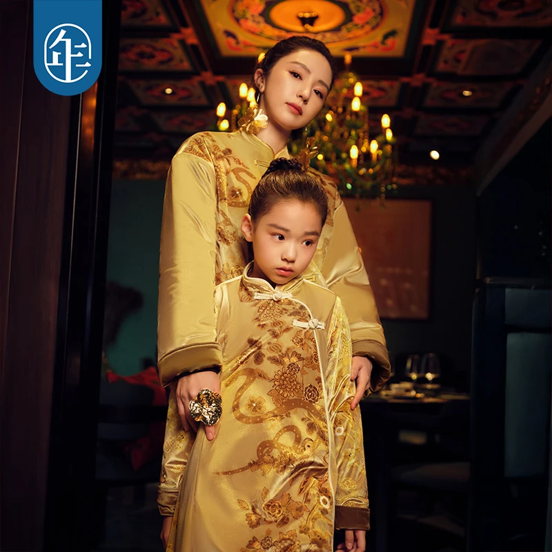 【董璇同款】年衣女童亲子装改良旗袍冬款儿童演出服中式唐装外套
