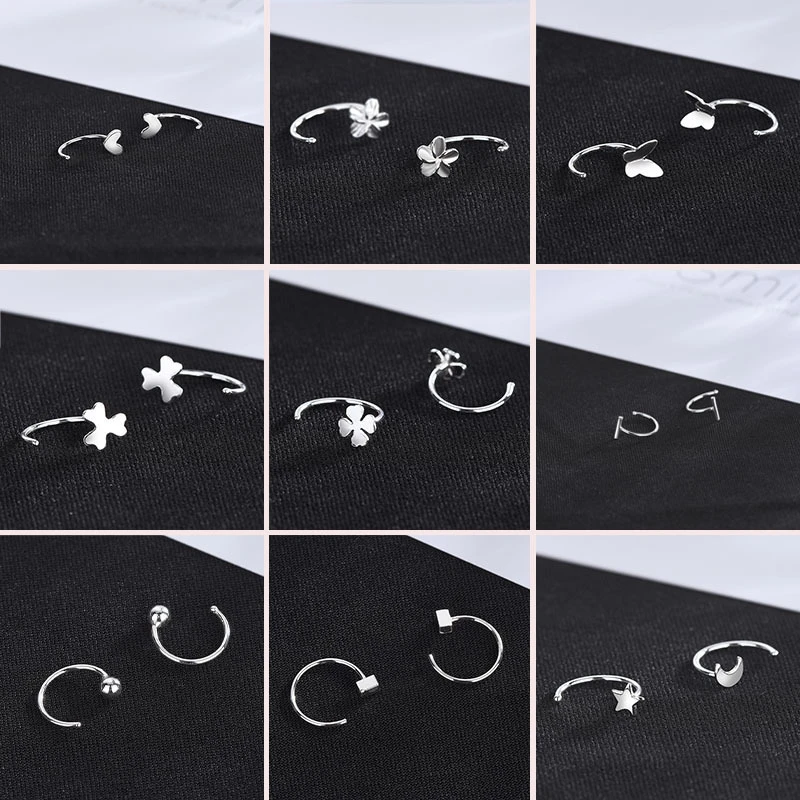 足银耳饰 纯银耳钉睡觉不用摘耳环女简约不变色日常养耳