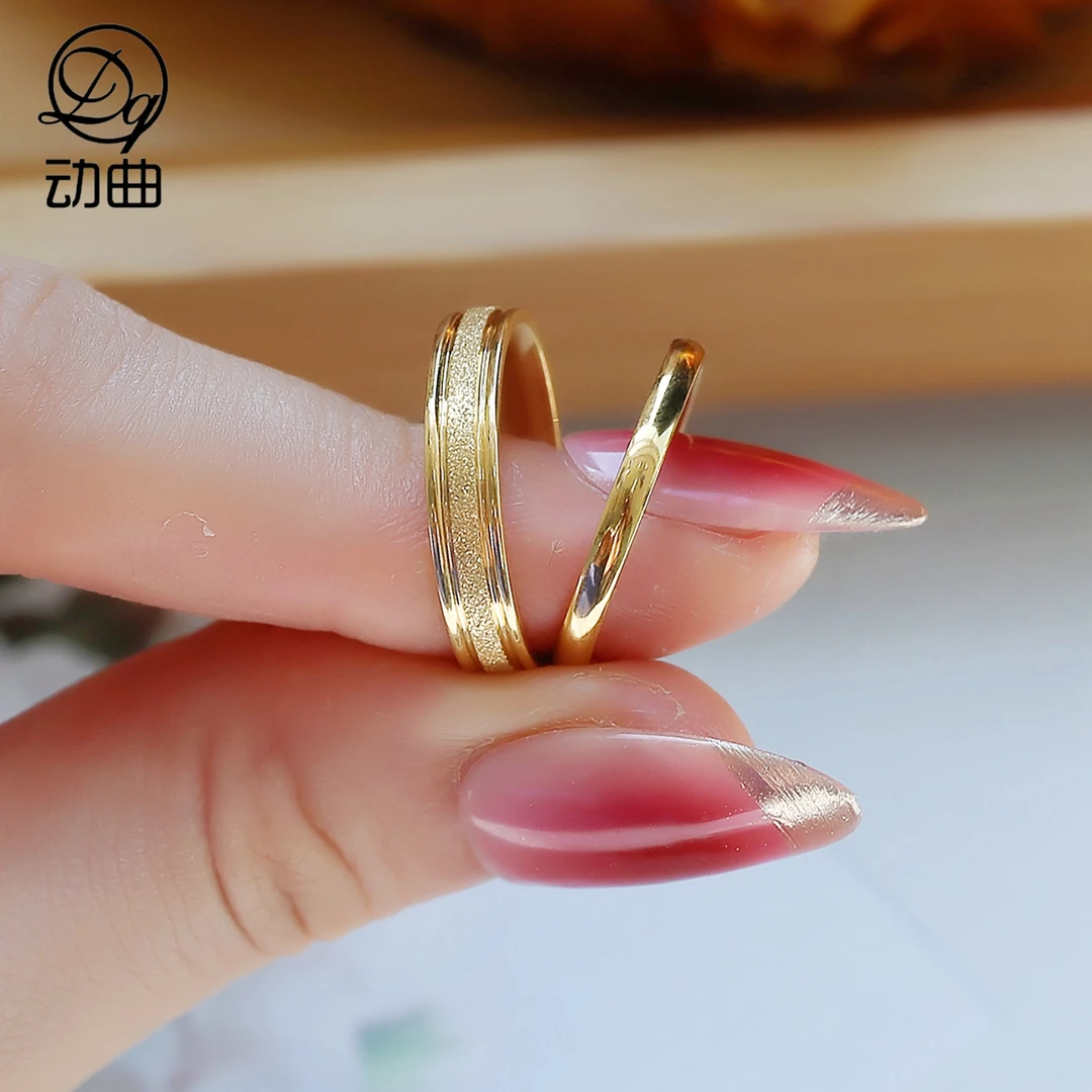 钛钢戒指 气质轻奢时尚百搭男女情侣小众个性戒指女简约精致指环