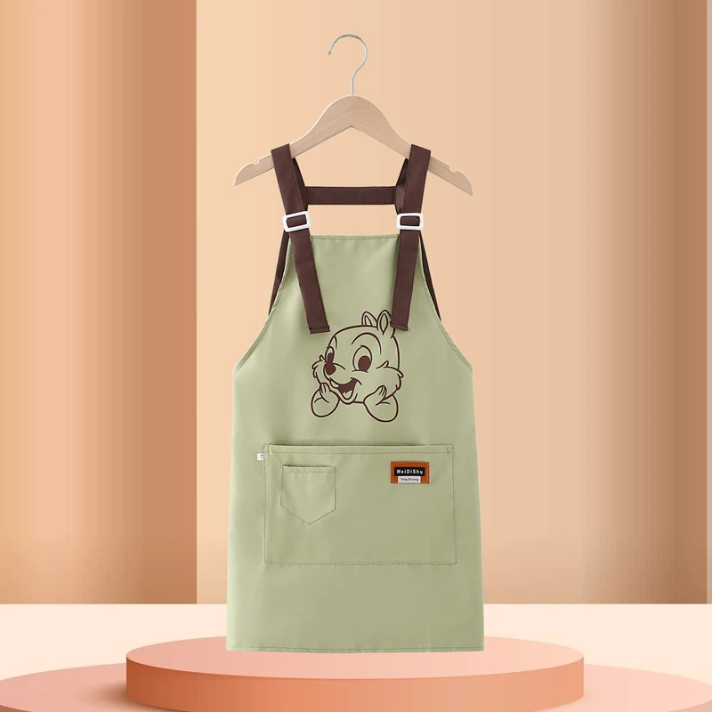 儿童防水防油围裙小学生画画衣防脏护衣宝宝吃饭无袖罩衣婴儿长款