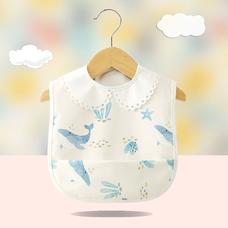 宝宝吃饭围兜夏季薄款儿童罩衣防水免洗婴幼儿无袖围嘴小孩反穿衣