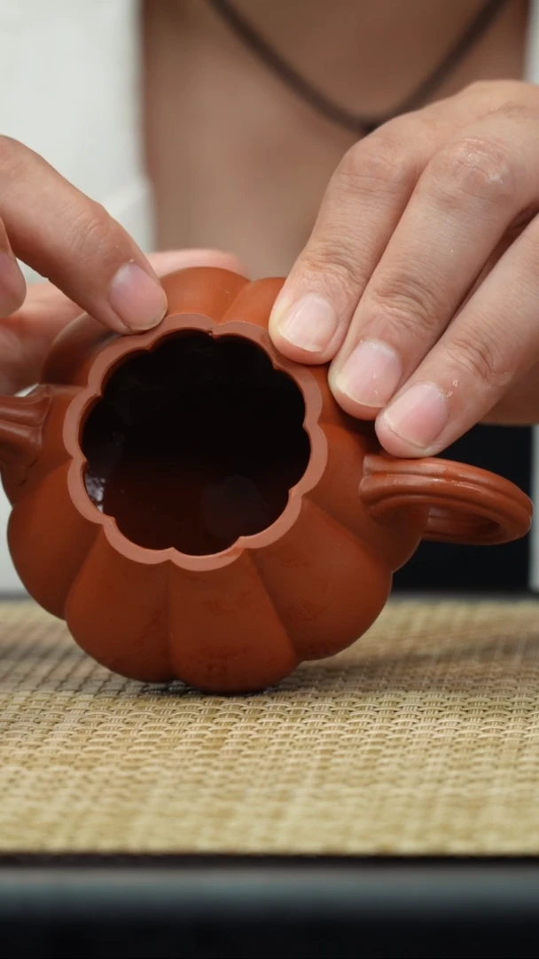 【闪购商品】紫砂茶壶朱泥筋纹文旦/口磕
