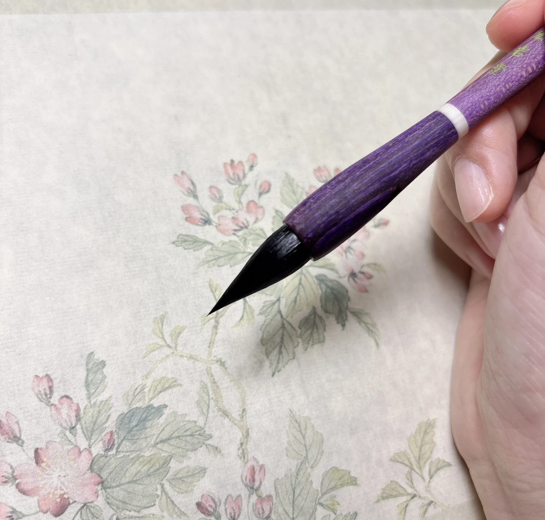 【陆月】檀木染色笔杆黑尖小楷瘦金体工笔画勾线钟繇王宠小行书行楷