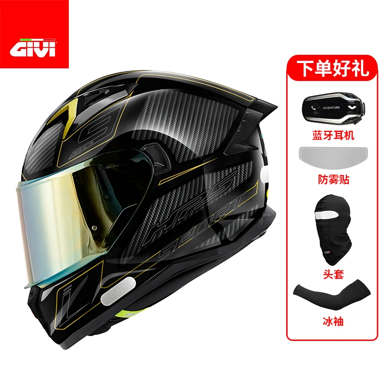 意大利GIVI头盔摩托车全盔男女双镜片机车蓝牙防雾四季通用大尾翼