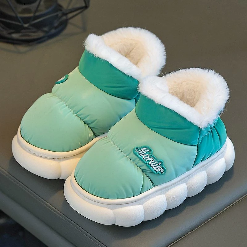 儿童棉鞋冬季女童防水保暖毛绒包跟家居鞋男童小孩宝宝棉鞋可外穿