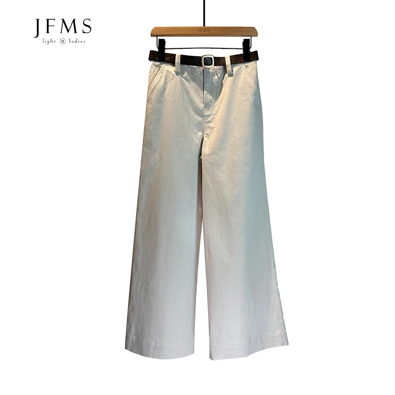 舒适女神微阔腿裤垂感直筒裤K020