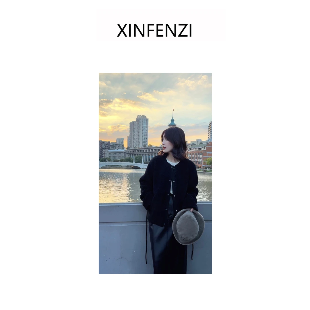【暮色旅人】XINFENZI 冬季新款羊羔毛小圆领短外套 FJK33931