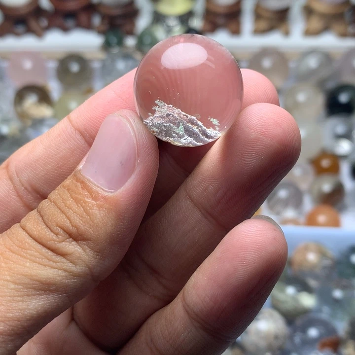 水晶珠宝半成品未镶嵌修*～幽灵球