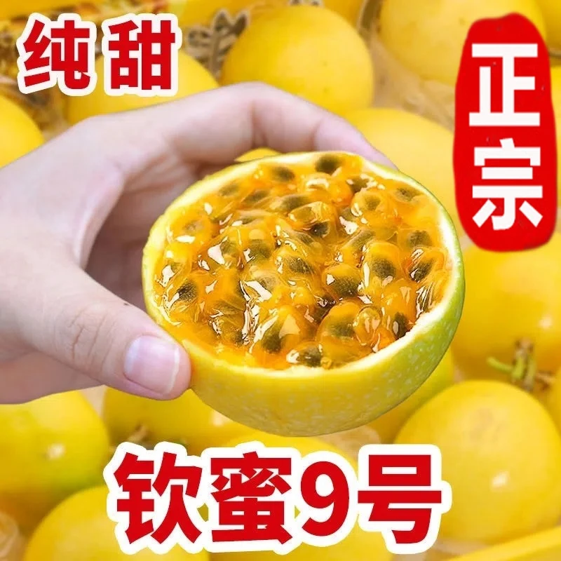 正宗钦蜜9号黄金百香果新鲜现发纯甜大果5斤整箱包邮孕妇原浆水果