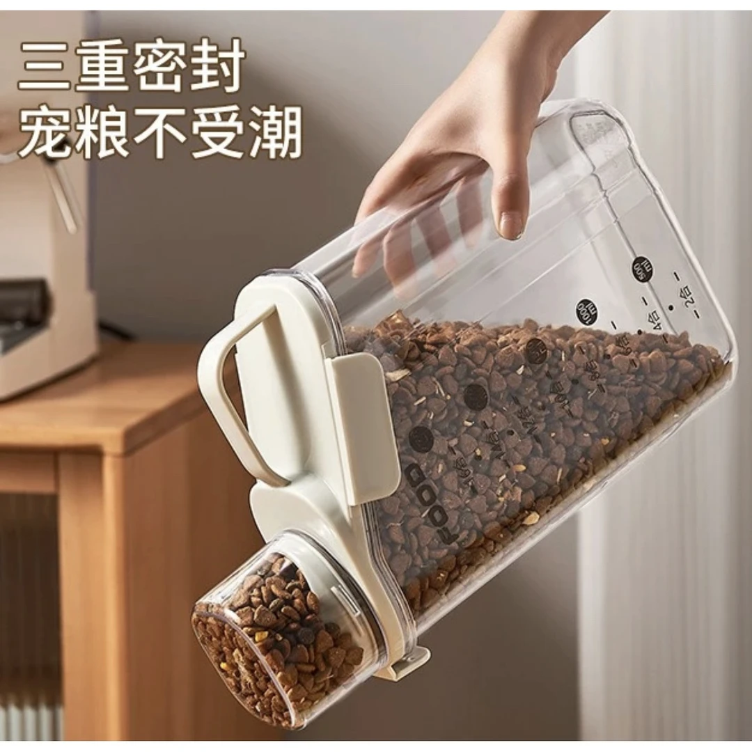 宠物猫粮储存桶狗粮密封罐防潮存放猫咪粮食存储收纳盒储粮桶盒子