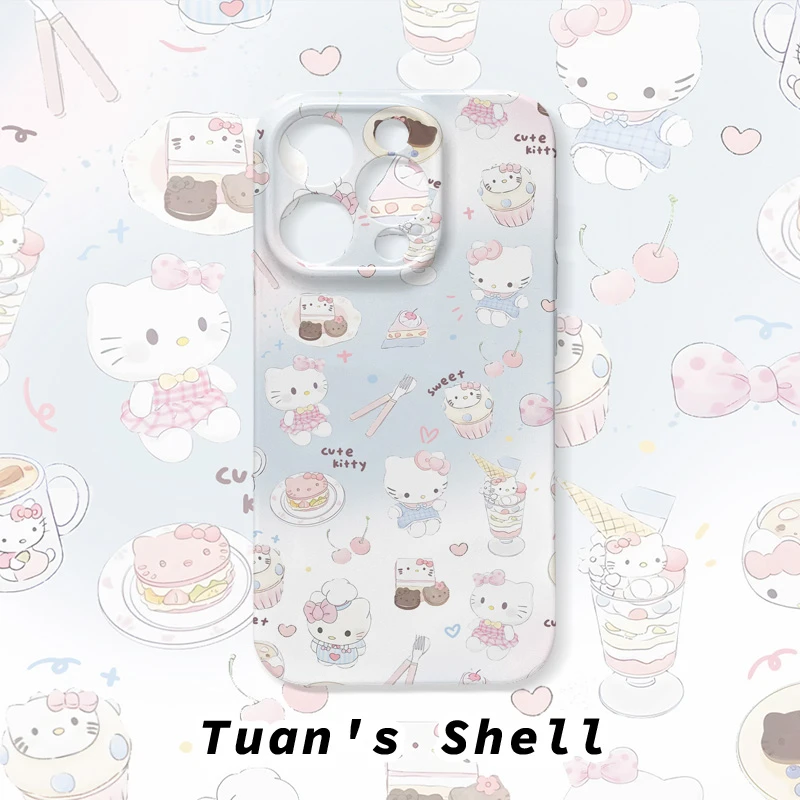 蛋糕凯蒂猫菲林软壳适用苹果VIVO华为OPPO小米荣耀一加红米手机壳