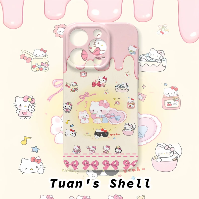 奶油KT猫菲林软壳适用苹果/华为/VIVO/OPPO小米可爱个性手机壳