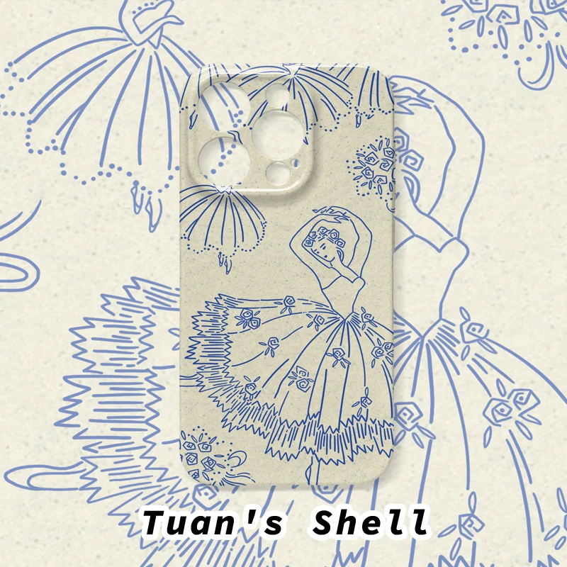 芭蕾舞少女菲林软壳适用苹果/华为/VIVO/OPPO荣耀小米卡通手机壳