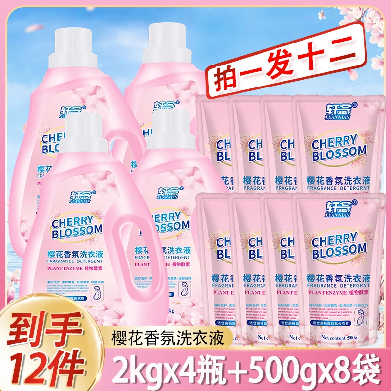 【到手24斤】轩念樱花洗衣液家庭常备留香洗衣液柔软高档母婴持久香
