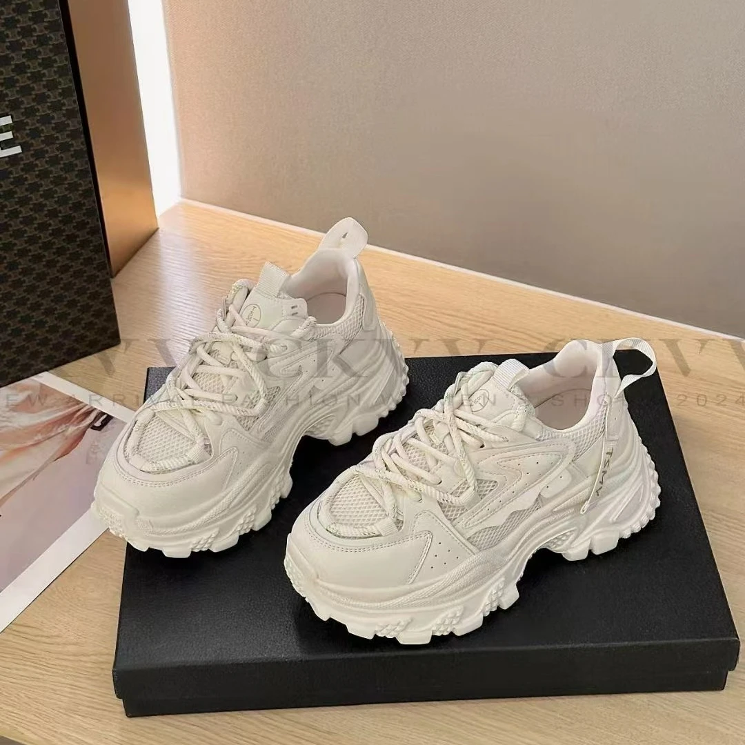 新款厚底网面休闲轻便跑步鞋百搭老爹鞋休闲鞋厚底运动鞋125405
