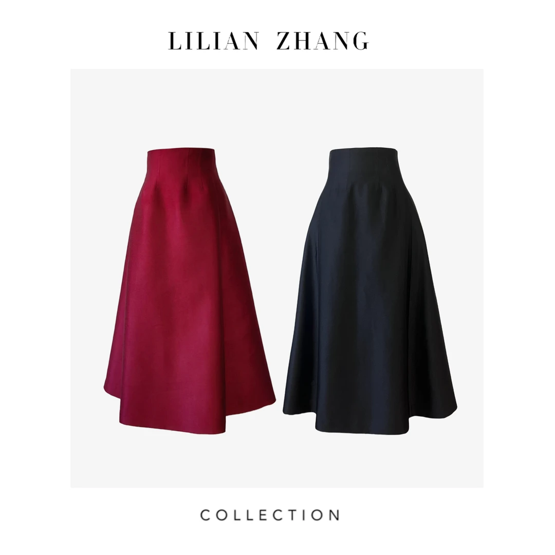 定制—罗马假日—优雅绽放 Lady挚爱气质显瘦高腰A摆半裙 2203041