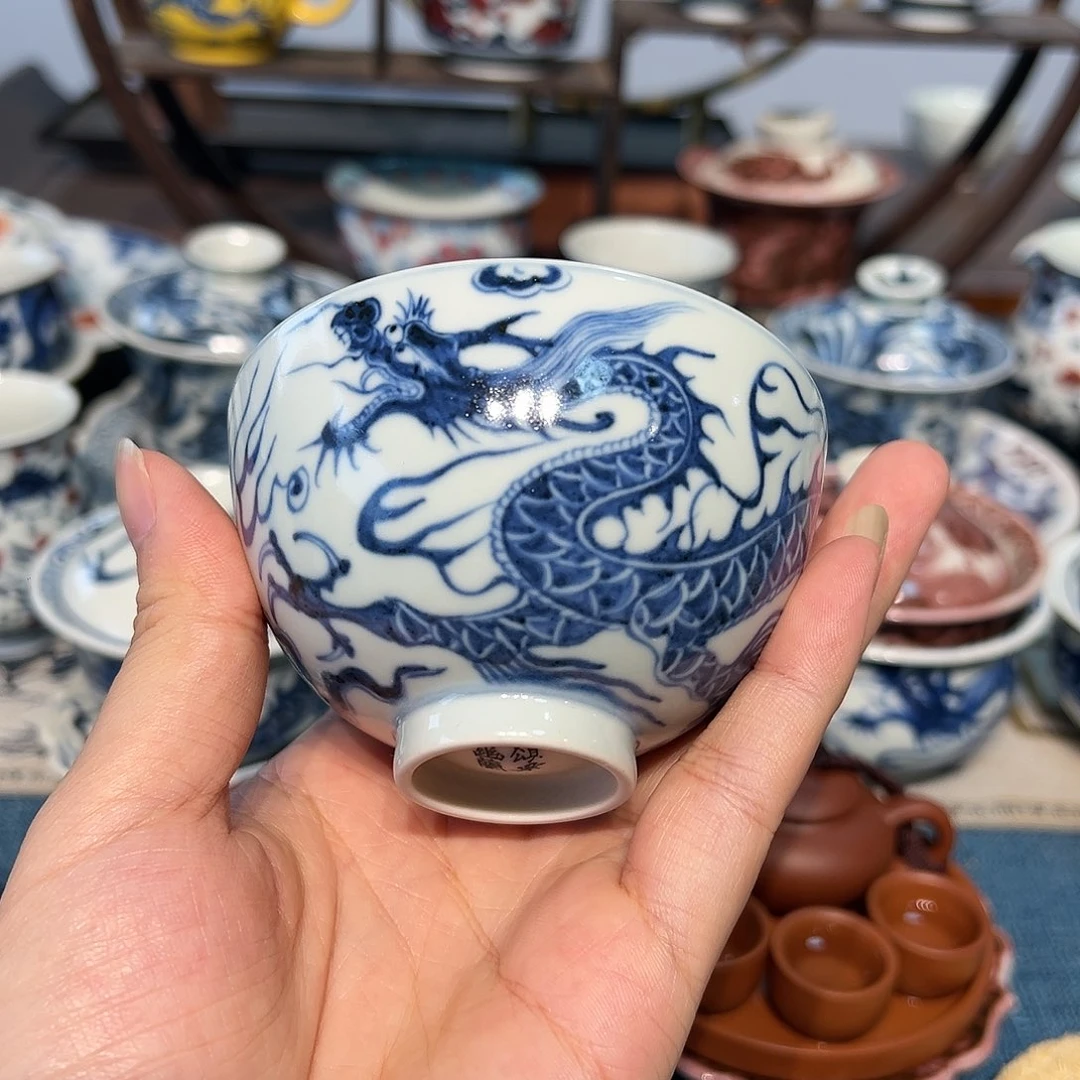 知*瓷杯子手工手绘杯子