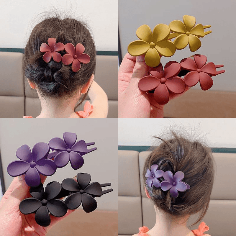 【儿童盘发神器】花朵抓夹女童后脑勺气质百搭不伤发小女孩发饰实验