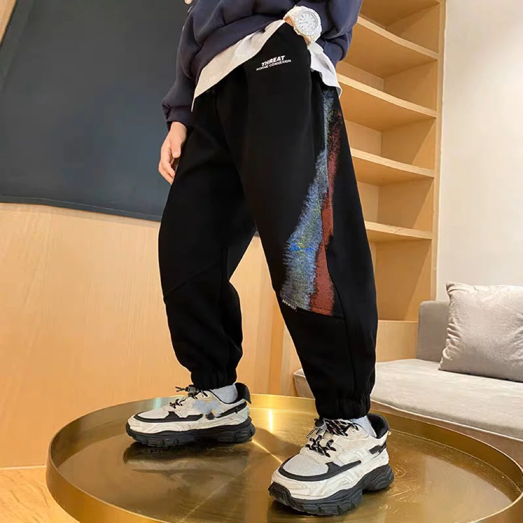 501451童装男童卫裤2024秋季儿童休闲洋气宽松休闲裤宝宝秋款裤子