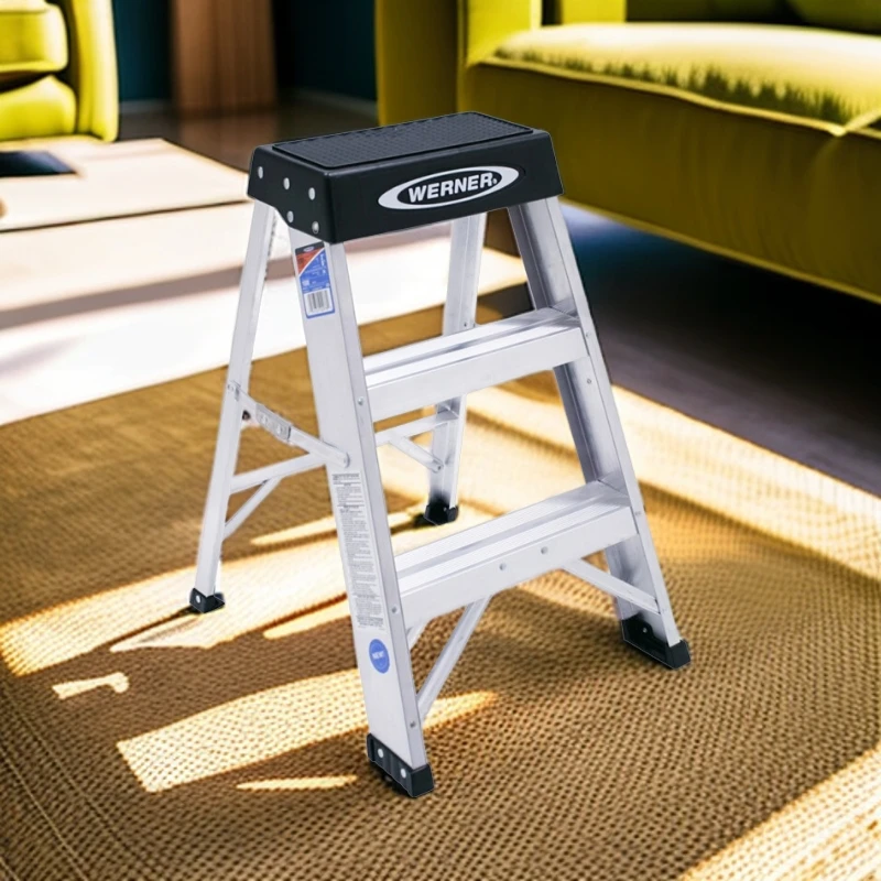 稳耐铝合金三步梯折叠人字梯登高梯宽梯子梯子人字梯