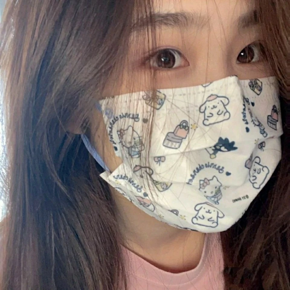 三丽鸥口罩女高颜值女卡通可爱印花少女心一次性软妹可爱成人ins
