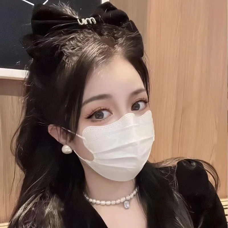 网红白色黑色超洋气护眼角口罩一次性高颜值时尚防尘薄款独立包装