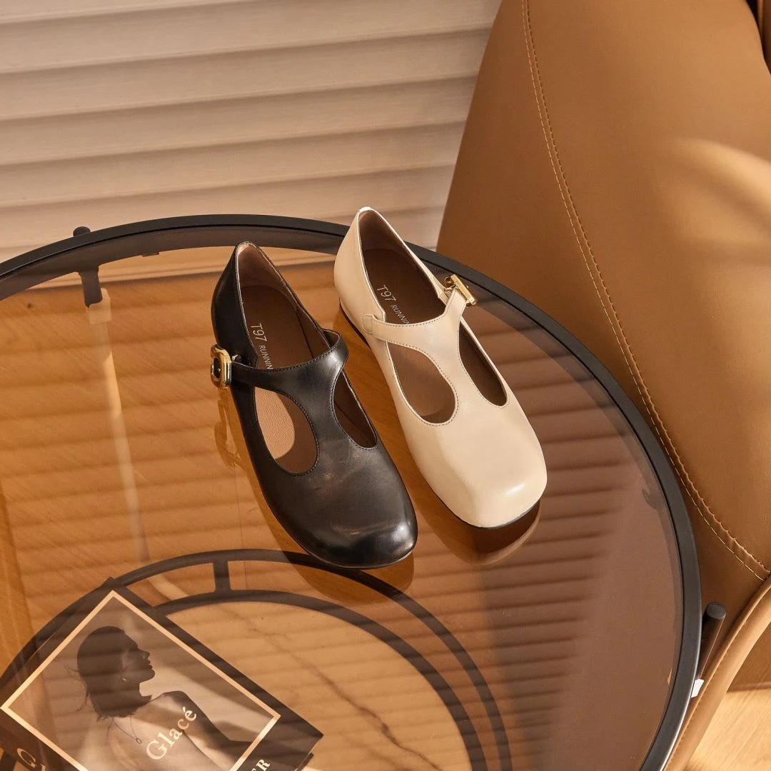 2024夏季新款粗跟单鞋女百搭圆头中跟复古玛丽珍女鞋百搭6222