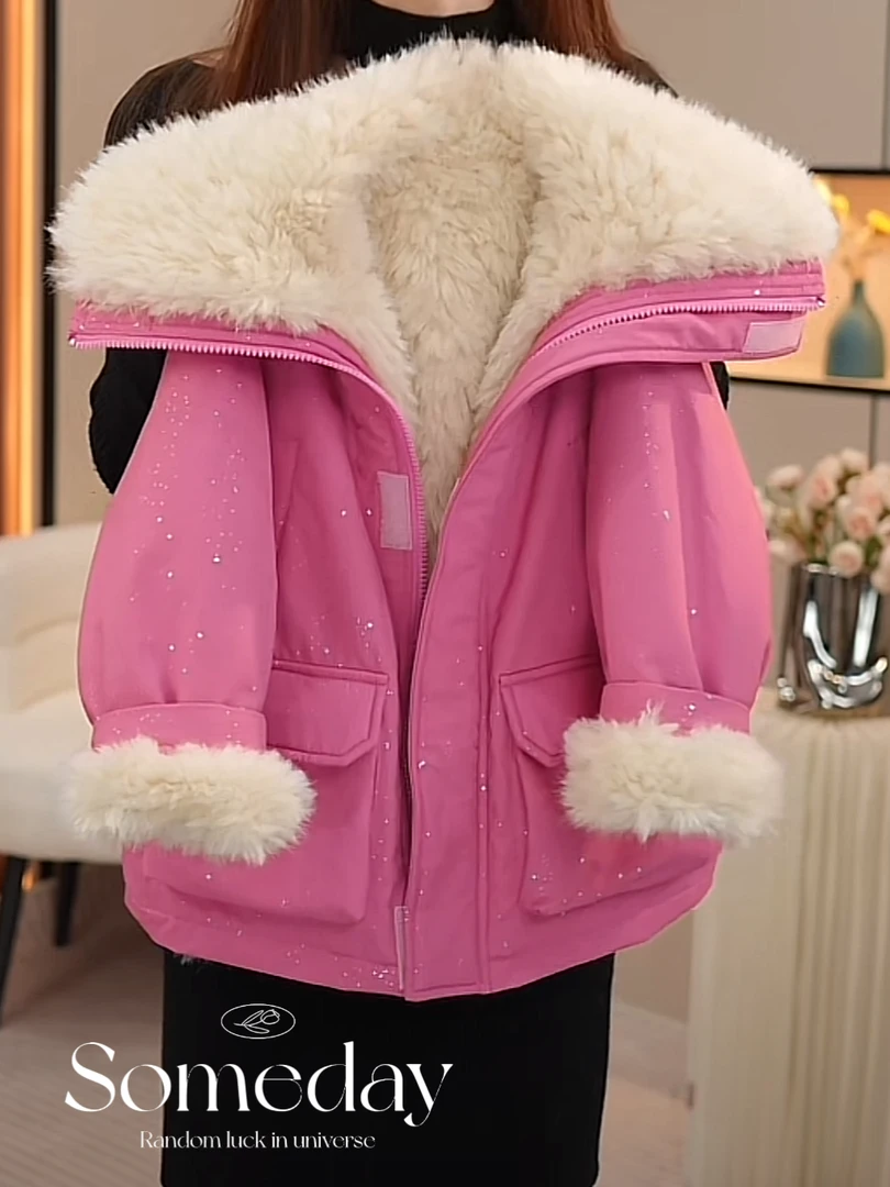 女童外套冬装2024新款大童加绒加厚上衣