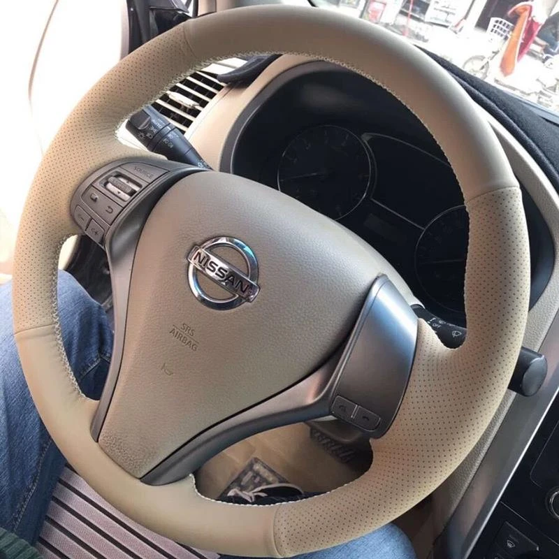 16-17-18款逍客方向盘套真皮新逍客汽车手缝四季把套专用全包