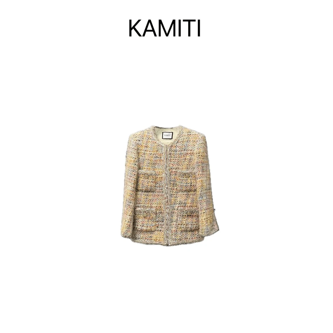 【阿尔卑斯】2025新款春秋季重工设计师彩虹气质经典百搭小香风外套