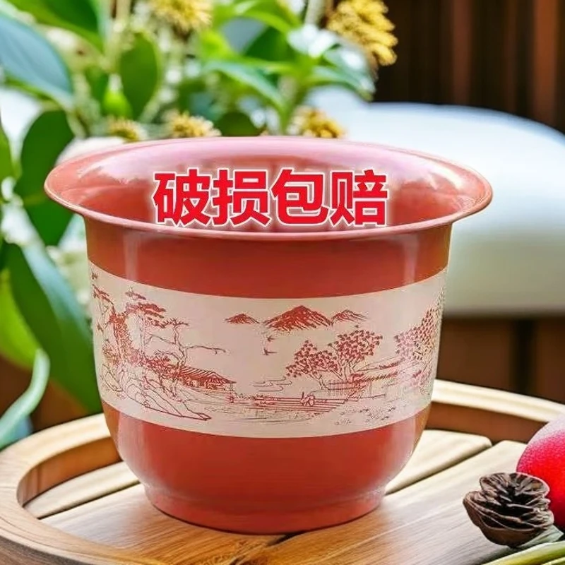 送托盘加大加厚家用漏水环保耐用塑料花盆仿陶瓷透气果树盆发货快