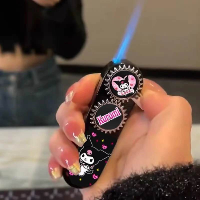 hellokitty网红防风打火机可爱粉焰摇臂齿轮卡通送给男朋友礼物
