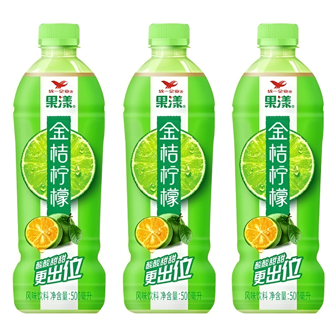 【3瓶】统一金桔柠檬1L/500ml装整箱大瓶1升饮料金桔柠檬风味饮料