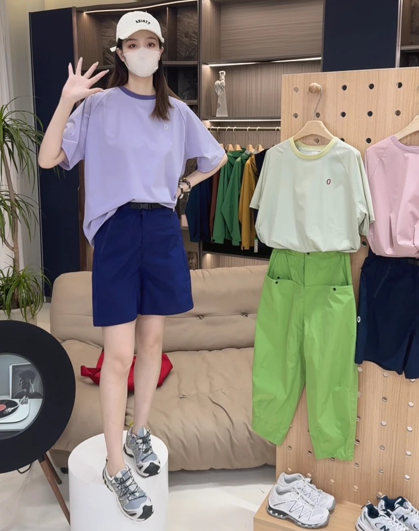 凉透气速干！防水运动户外情侣圆领短袖T恤简约休闲纯色夏日清爽