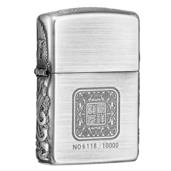 ZIPPODIY龙凤呈祥侧面浮雕正品防风打火机 男士高档礼物-DY9810DK