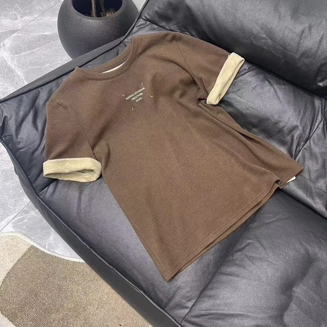 【晨浠定制】新款时尚百搭简约加厚T恤上衣049-050