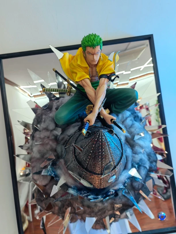 海贼王破镜索隆树脂破镜模玩雕像模型发光墙面装饰手办摆件