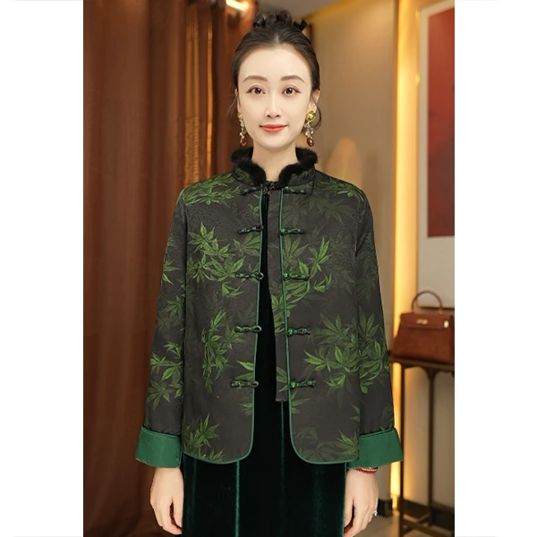 【林典】新款时尚气质新中复古鹅绒服7081