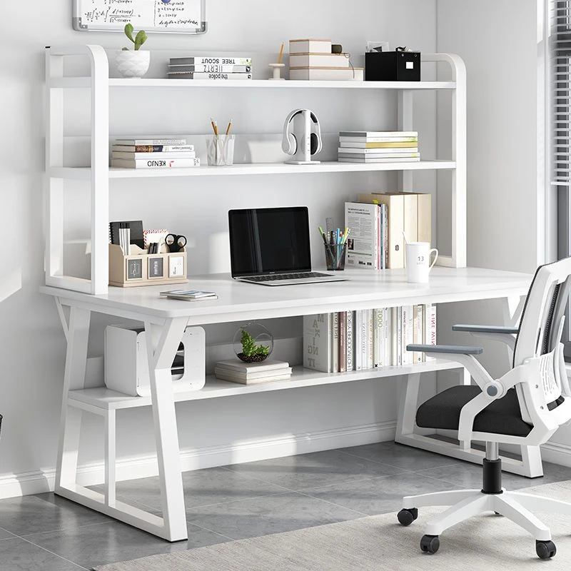 【48小时发货】电脑桌书桌书架组合一体台式家用简约学习桌卧室