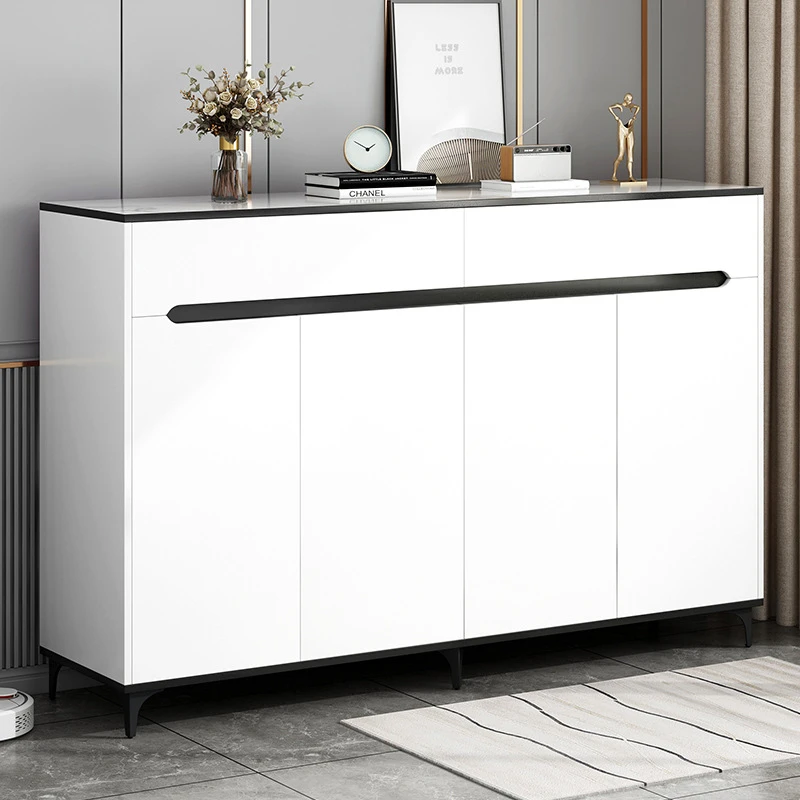 轻奢鞋柜家用门口大容量新款入户一体靠墙玄关柜收纳柜阳台储物柜