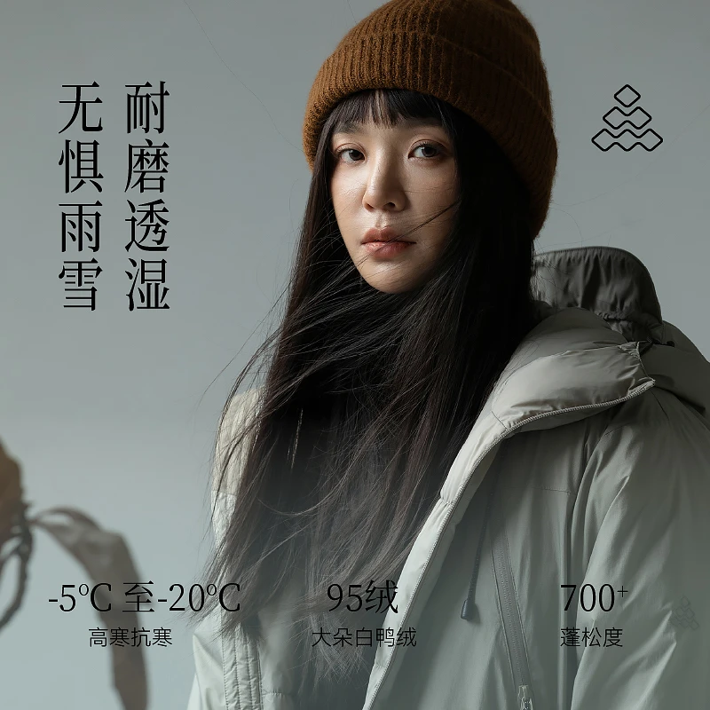 道木熙短款羽绒服女2024冬季新款户外加厚保暖三防连帽工装外套男