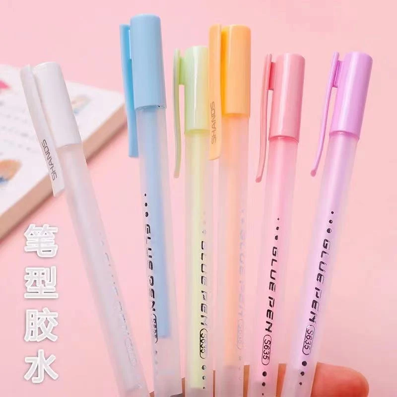 学生用品笔形点点胶高颜值彩色快干胶水精准涂抹手账文具儿童手工