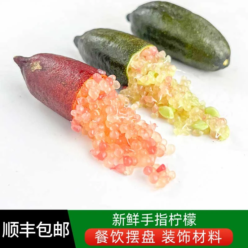 手指柠檬50g新鲜果指橙鱼子酱指橘水果中西餐佐食材摆盘装饰材料