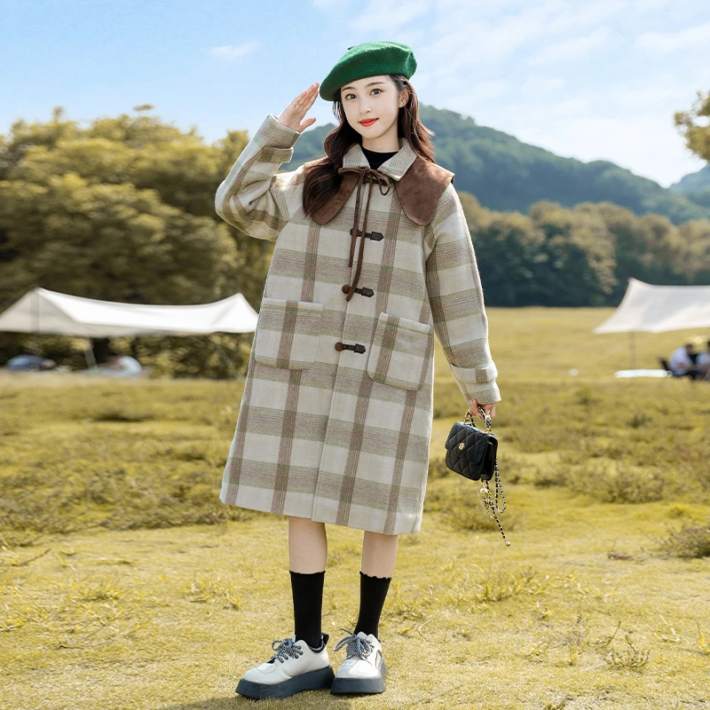 【现货·120cm-140cm】女童秋冬装毛呢大衣大童儿童呢子外套QWT8372